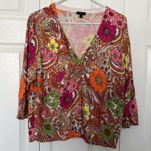 TALBOTS Floral Cardigan - XL Petite